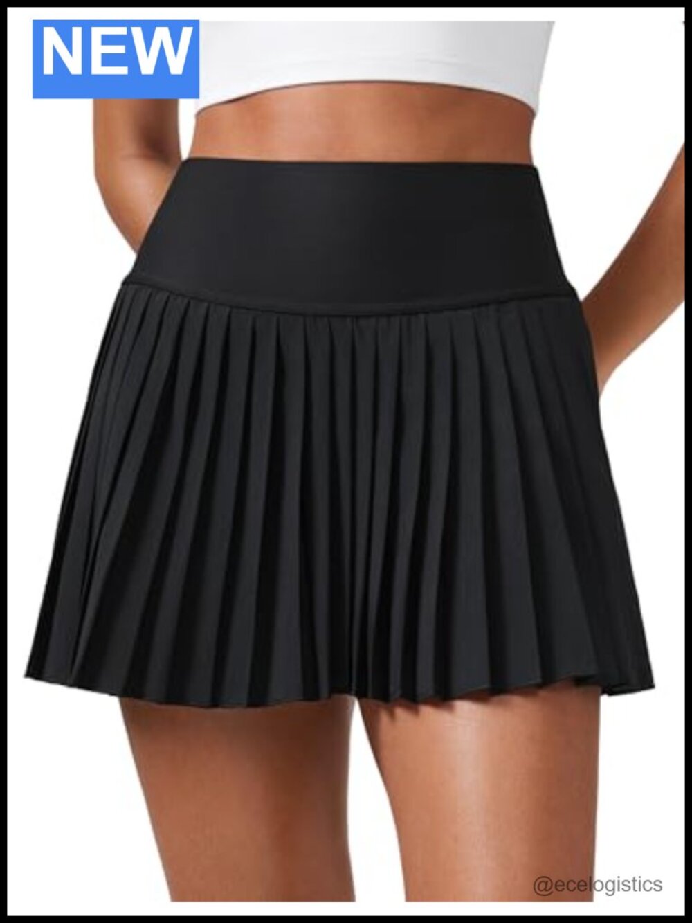 Women's High Waist Pleated Tennis Skort with Built-in Shorts & Pockets